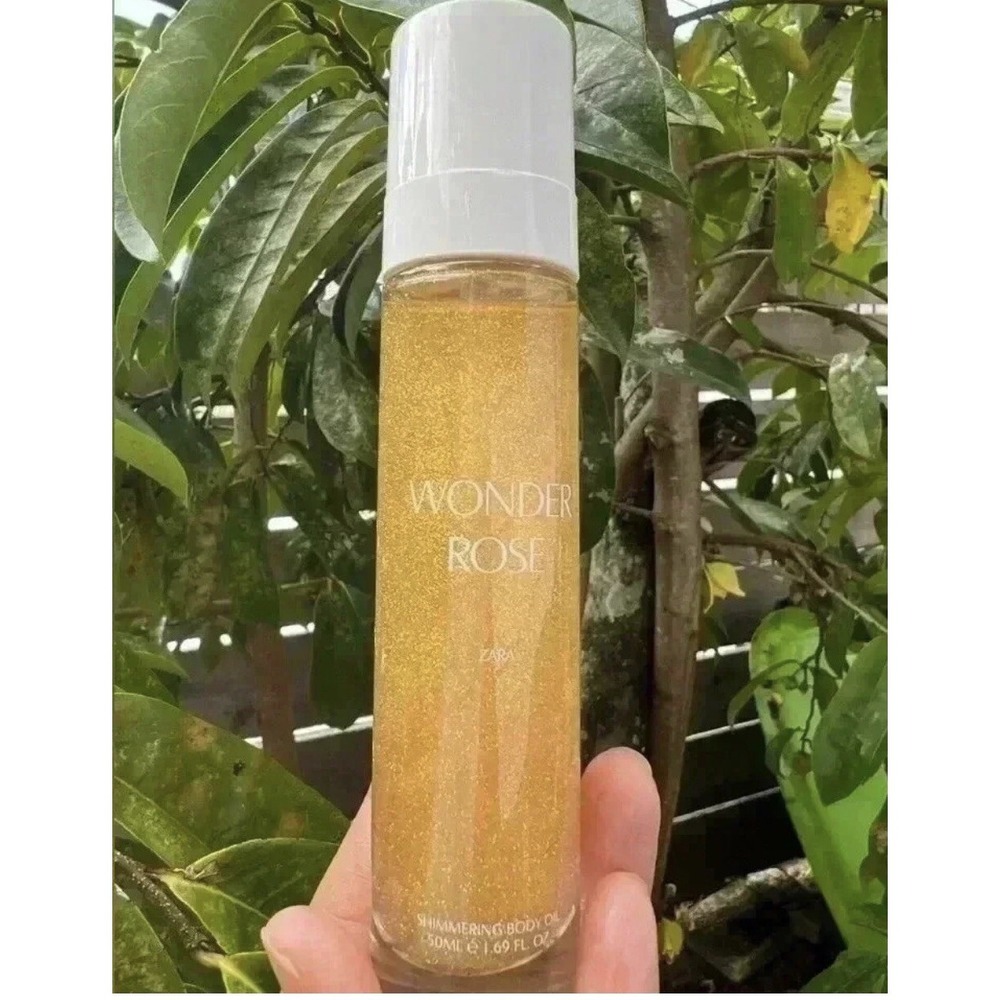 Zara‎ Wonder Rose Shimmering Glitter Body Oil New Moisturizer Fragrance